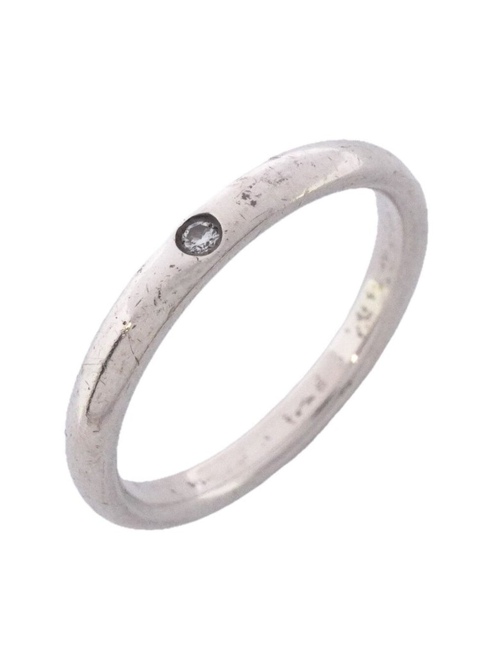 Tiffany & Co Ring Stacking Band 925 Sterling Silver Diamond